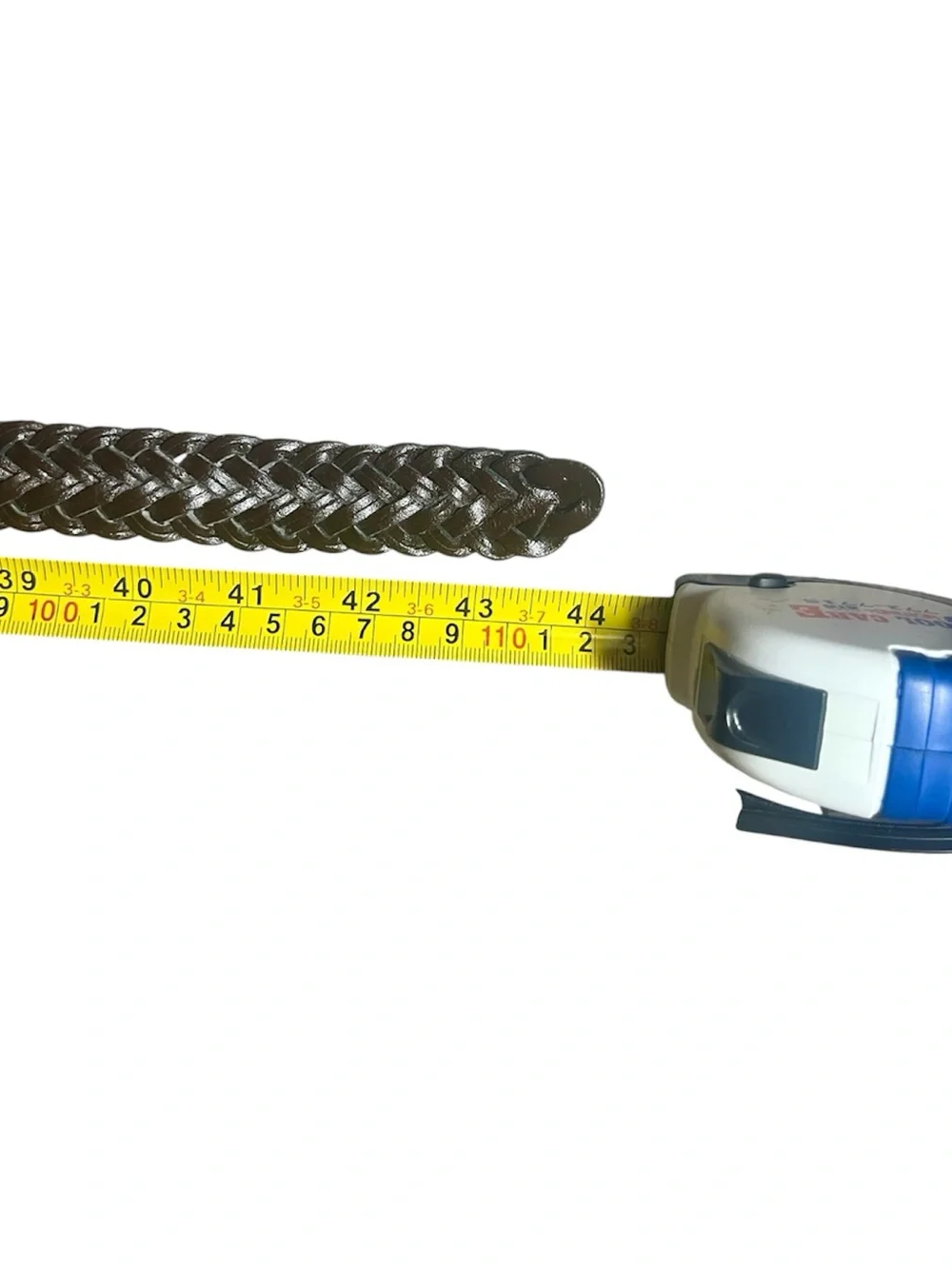 Woven Genuine Leather & Brass Women’s Belt – Brown – Size XL – Made in Guatemala